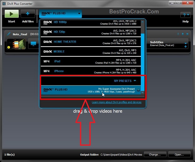 retrieve divx pro serial